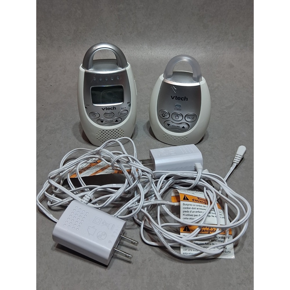 USED VTech Safe & Sound DM221 Digital Audio Baby Monitor 2-Way Talk Back TESTED